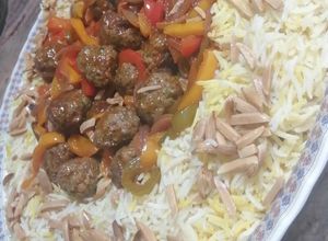 صورة لوصفة كرات اللحم مع الرز