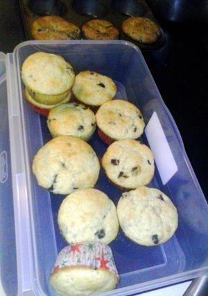 A picture of Chocolate Chip Muffins (No milk).