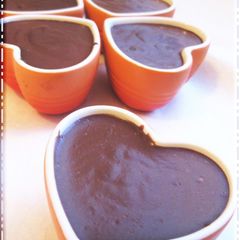 A picture of Non-Steamed and Non-Baked Rich Chocolate Custard Pudding.