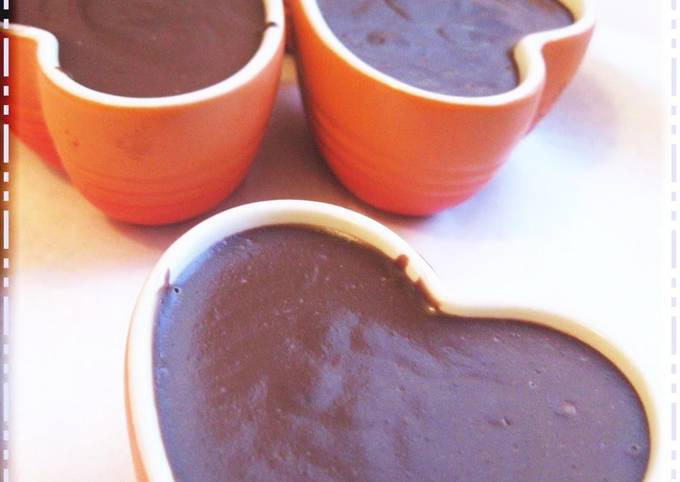 Non-Steamed and Non-Baked Rich Chocolate Custard Pudding