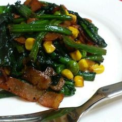 A picture of Butter-Sautéed Spinach with Caramelized Soy Sauce.