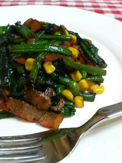 A picture of Butter-Sautéed Spinach with Caramelized Soy Sauce.