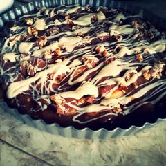 A picture of Chocolate banana tart.
