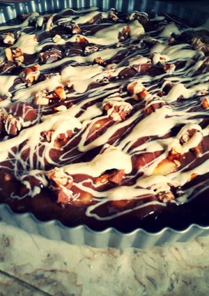 A picture of Chocolate banana tart.