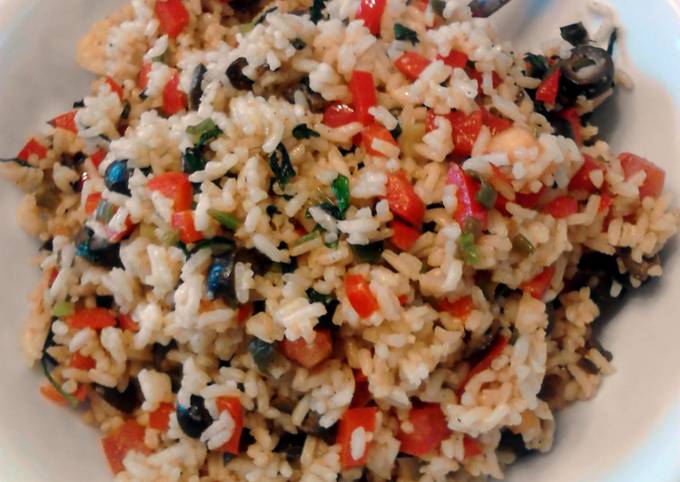 Warm Rice &amp; Olive Salad