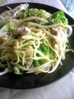 A picture of Salt-flavored Yakisoba Noodles with Yuzu Pepper Paste.