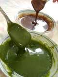 Milky Matcha & Chocolate Sauce