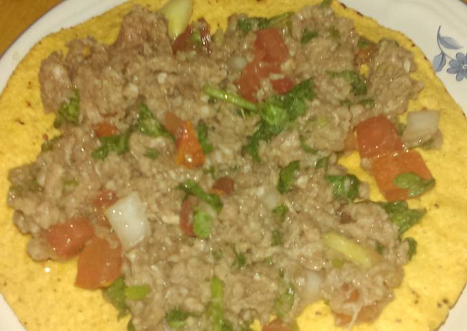 Ground beef ceviche