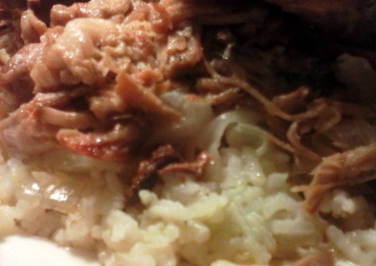 Brad's Kalua pig with cabbage