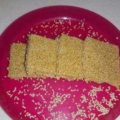 Sesame seed chikki A picture of Sesame seed chikki.
