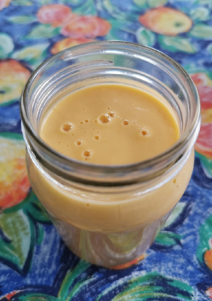 Una foto de Smoothie de mango y coco
