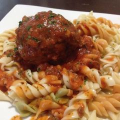 A picture of Giant Stuffed Matzzlarella Meatball.