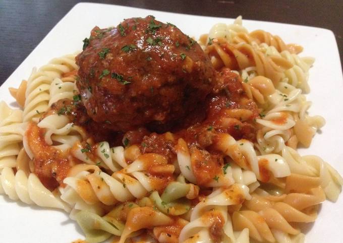 Giant Stuffed Matzzlarella Meatball