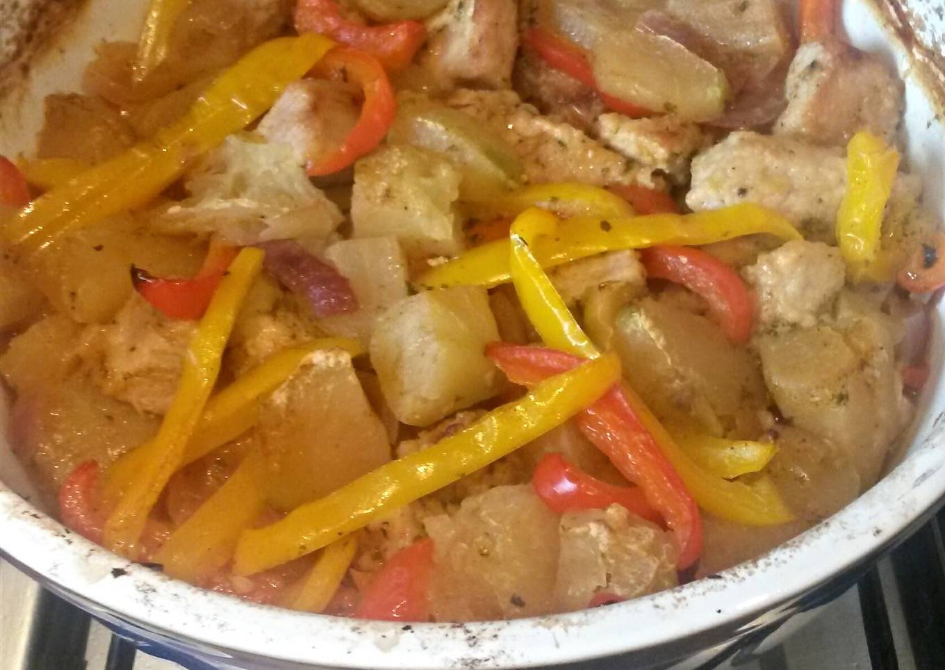 Pork and apple caserole