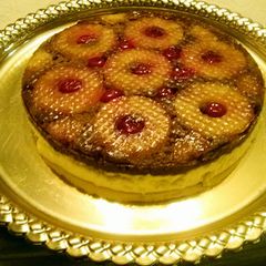A picture of Upside down pineapple cheesecake.