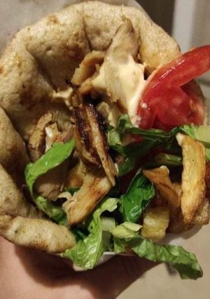 A picture of Homemade Chicken Gyro.