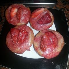 A picture of Love strawberry cakes.