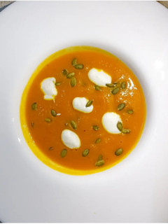 Una foto de Crema de calabaza