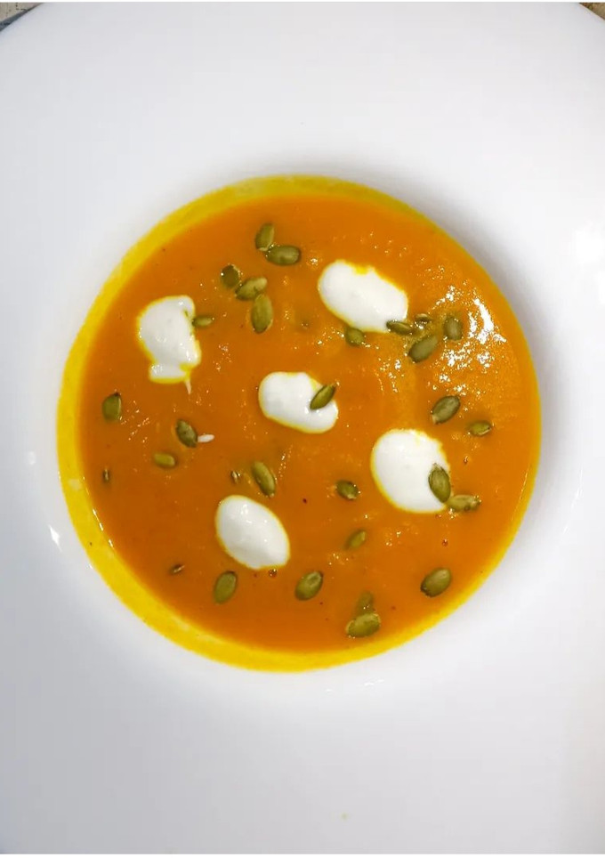 Una foto de Crema de calabaza