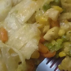 A picture of The easiest chicken pot pie.