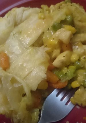 A picture of The easiest chicken pot pie.