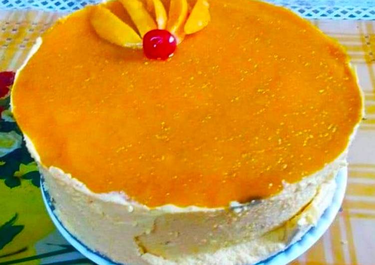 Simple Way to Prepare Homemade Mango Mousse Cake