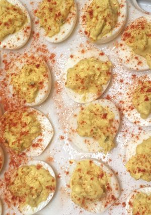 A picture of Devil Eggs.
