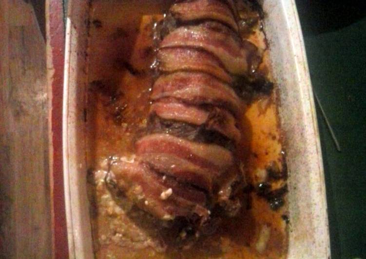 Simple Way to Prepare Perfect Brad&#39;s bacon wrapped stuffed venison loin