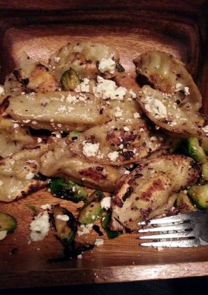 A picture of Spiced up"Chicken Pot~ Stickers.