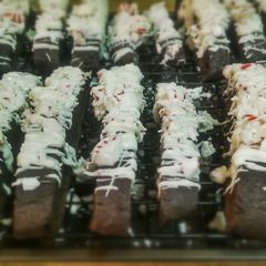 A picture of Peppermint Bark Biscotti.