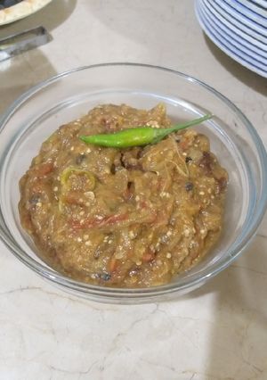 A picture of Baingan ka Bhurta.