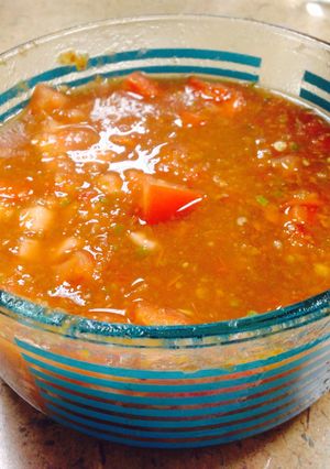 A picture of Burning Hot Heirloom Salsa.