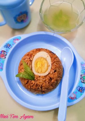 Foto resep Nasi tim ayam
