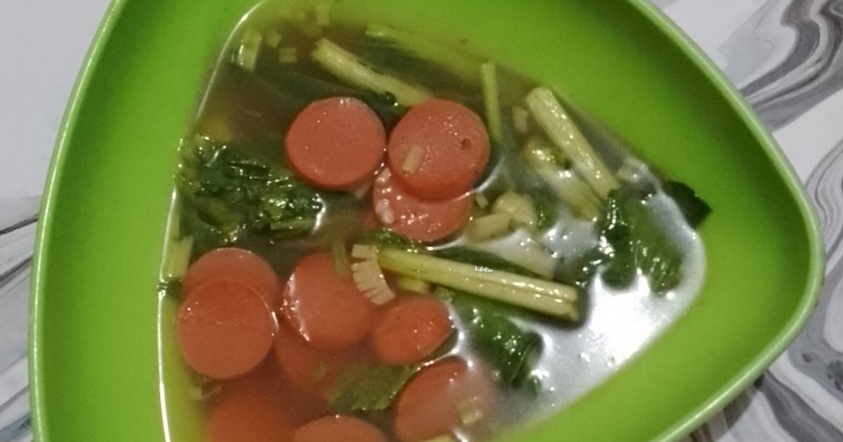 Resep Sayur Bening Sawi Ijo Dan Sosis Oleh Ani Brilian Cookpad