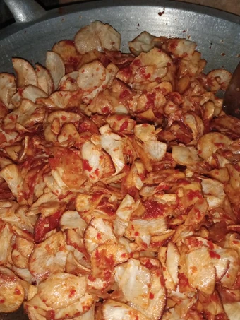 Langkah Gampang Membuat Resep Kripik singkong pedas yang Bikin Ngiler Anti Ribet, Lezat Sekali