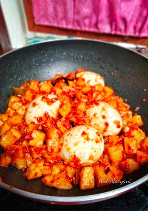 Foto resep Sambal Goreng Kentang Telur Kornet