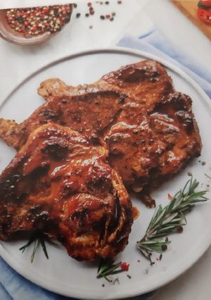 Zdjęcie przepisu Karkówka w musztardowym sosie BBQ.