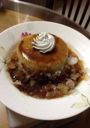 Hình của món Flan dừa.