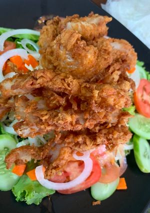 A picture of Chicken veggie salad.