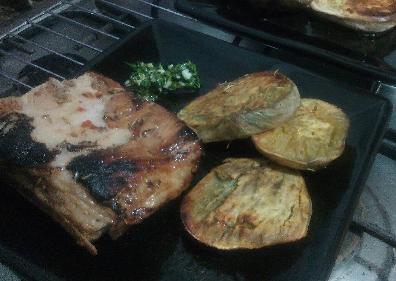 Pechito de cerdo con batatas