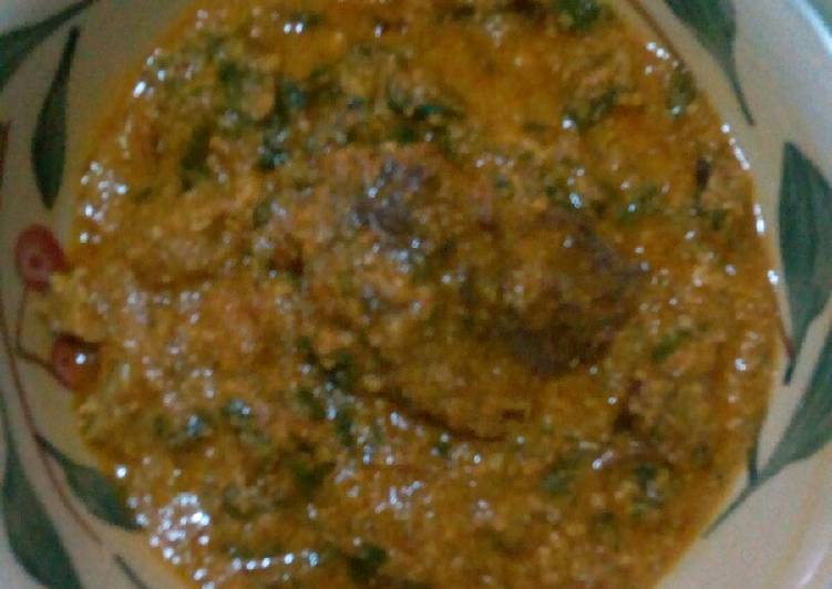 Ridi (beniseed) and Egusi soup