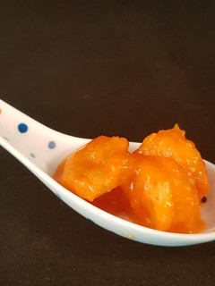 Una foto de Gambas flambeadas en salsa