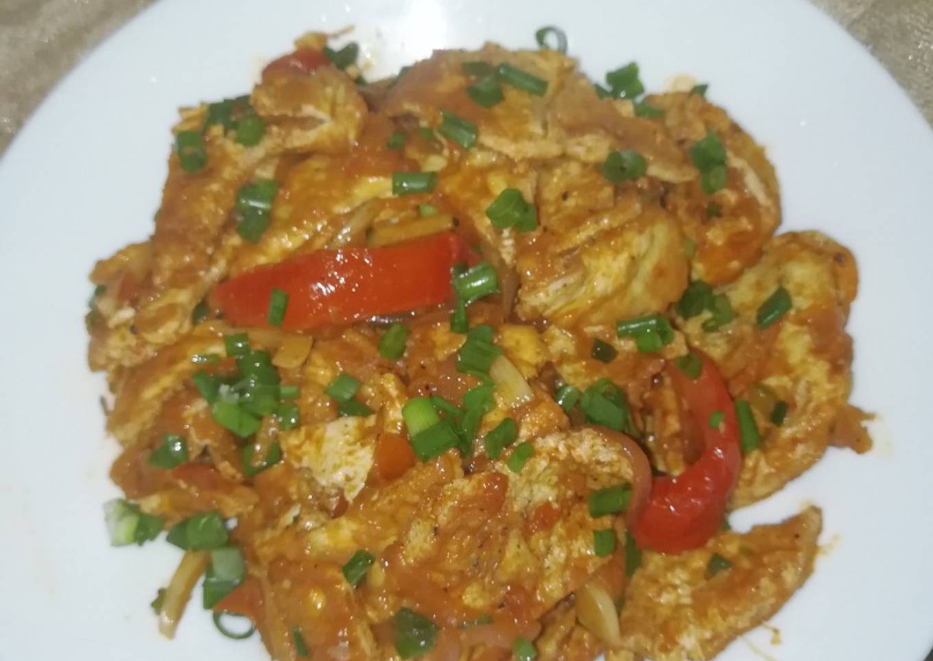 Egg chilli(Indo-chinese)