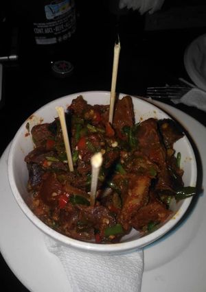 A picture of Peppered Assorted Meat.