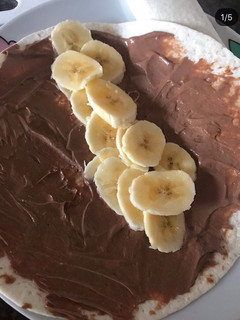 Una foto de Fajita de nutella fit con plátano