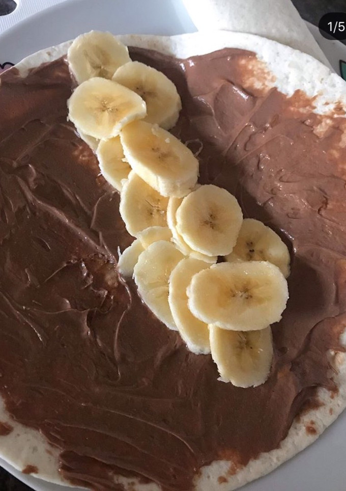 Una foto de Fajita de nutella fit con plátano