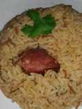 Locrio de fideos y chuleta