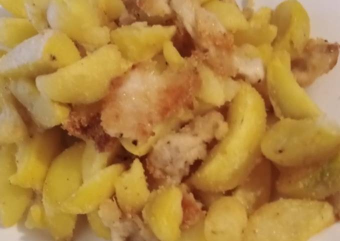 Patate e petto di pollo