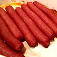 A picture of Crockpot Hot Dogs (with no added water).