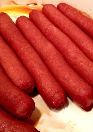 A picture of Crockpot Hot Dogs (with no added water).
